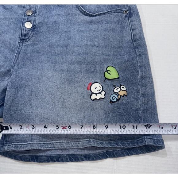 Keroppi By Sanrio Keroppi and Friends Denim Shorts Women's Size 16 - Picture 12 of 14